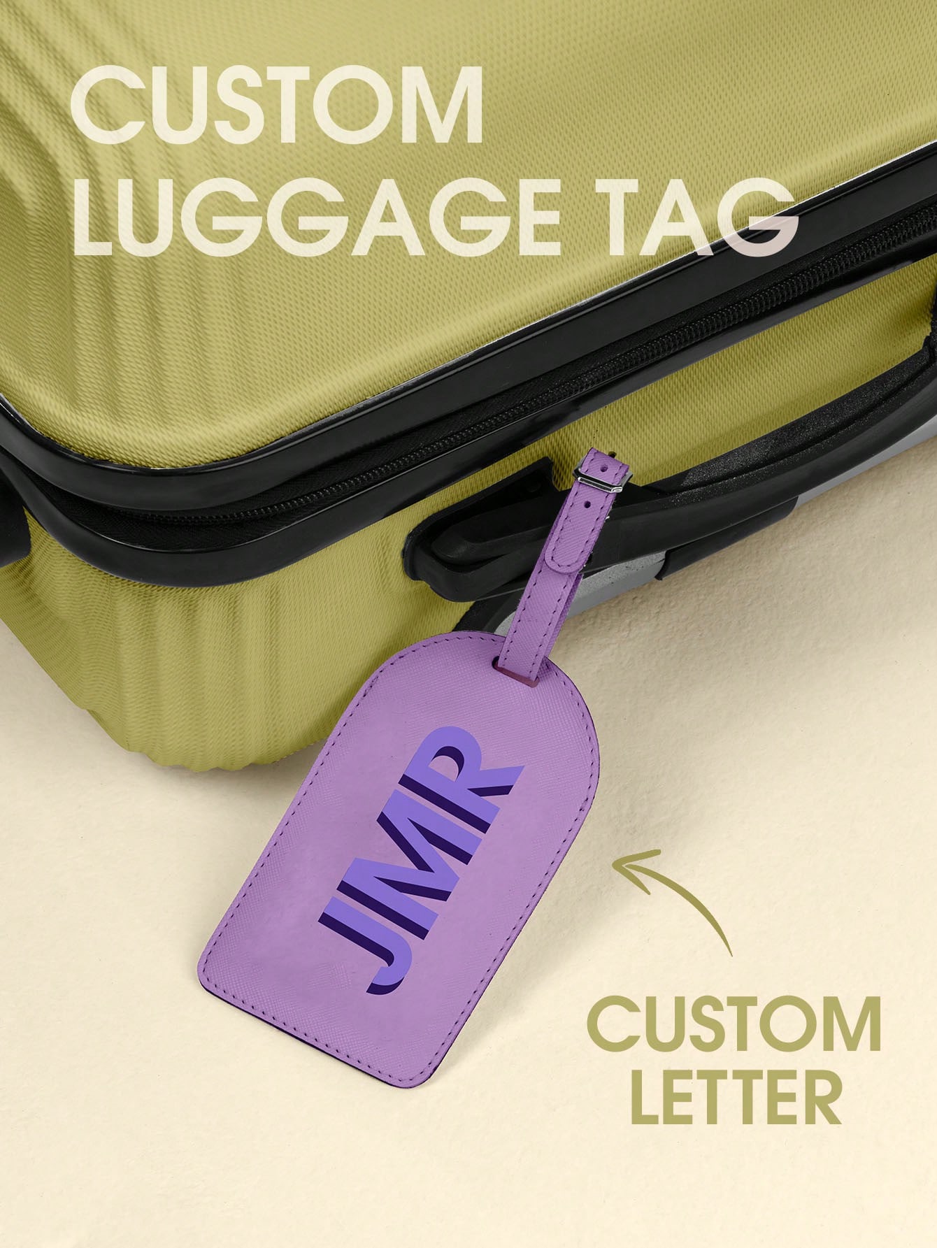 Travel Accessories Gifts - Kişiselleştirilmiş Baş Harfli Bagaj Etiketi Özel