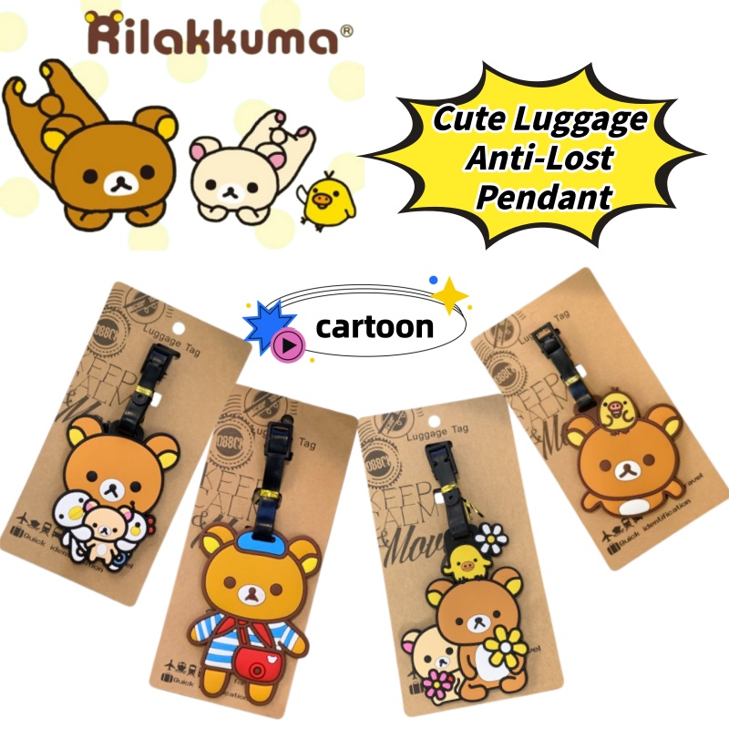 Travel Accessories Organizer - Rilakkuma Yaratıcı Kişiselleştirilmiş Bagaj Etiketi Kayıp