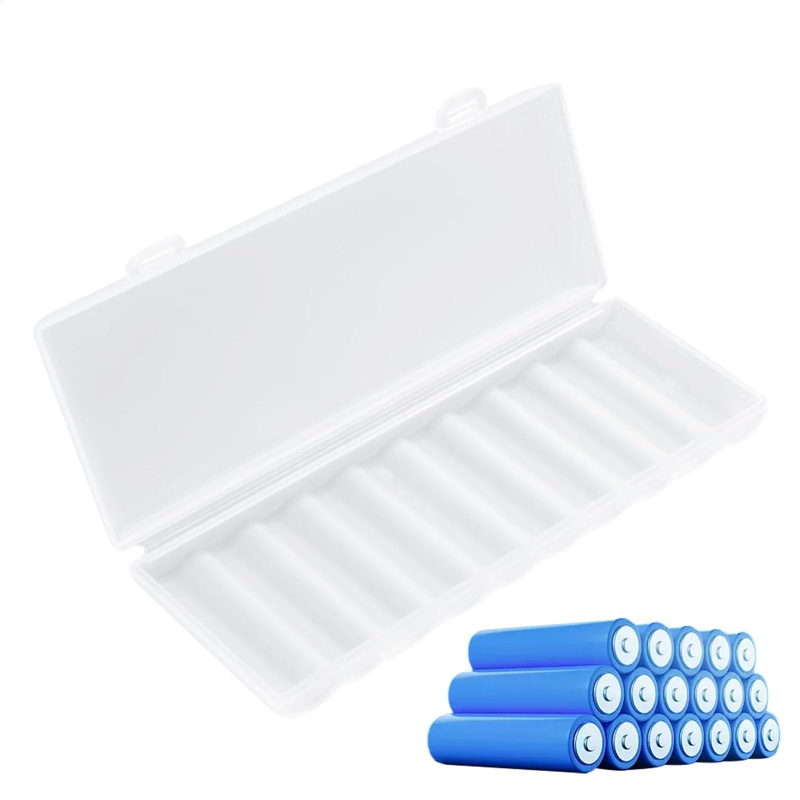 Travel Accessories Teens - 10 Bölmeli Taşınabilir Şeffaf Plastik Pil