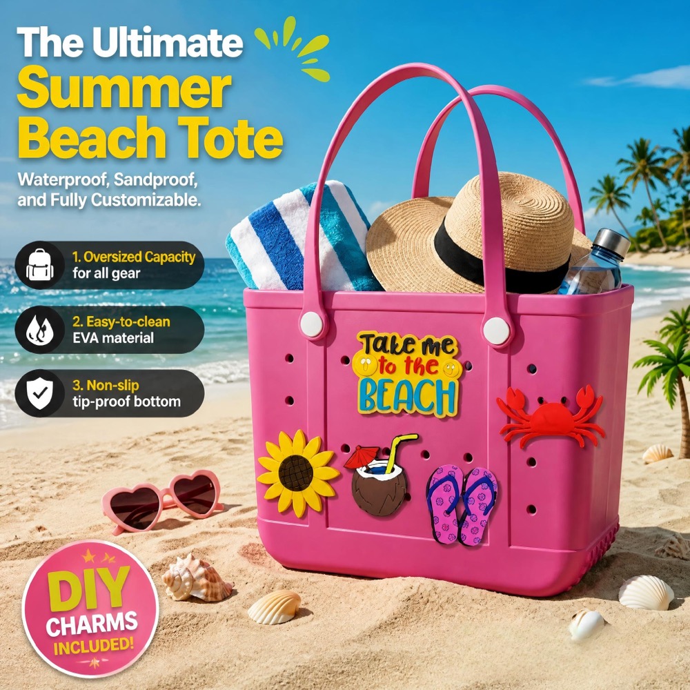 Travel Accessories Gifts - Bayanlar için Büyük Boy Kauçuk Plaj