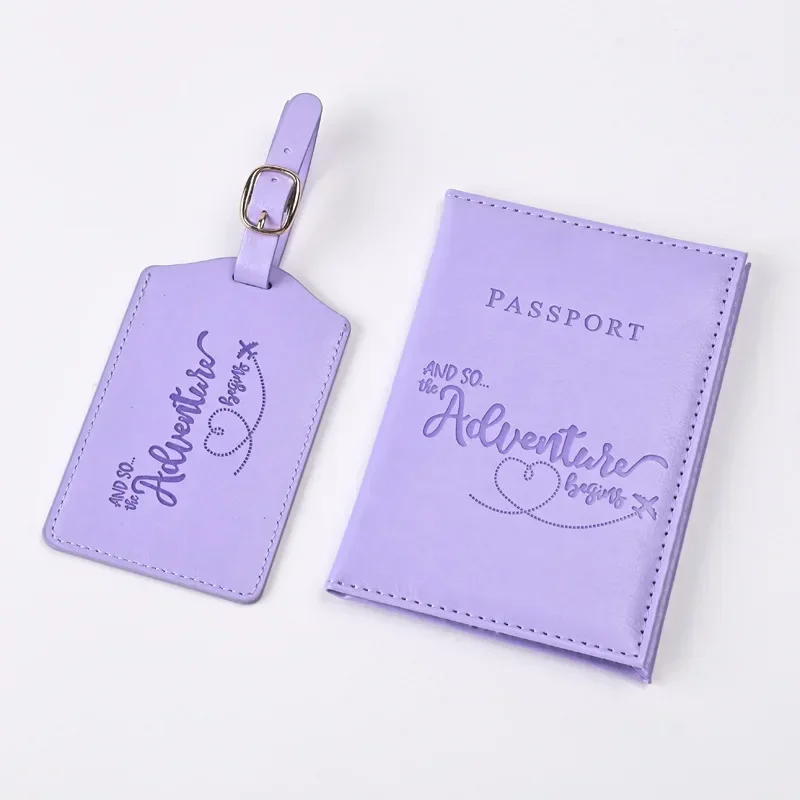 Travel Accessories For Plane - Yeni Mor PU Deri Pasaport Tutucu