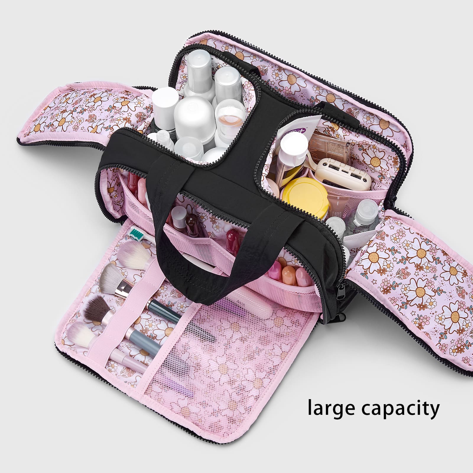 Travel Accessories Pouch For Women - Kadınlar için Geniş Kapasiteli Seyahat Makyaj