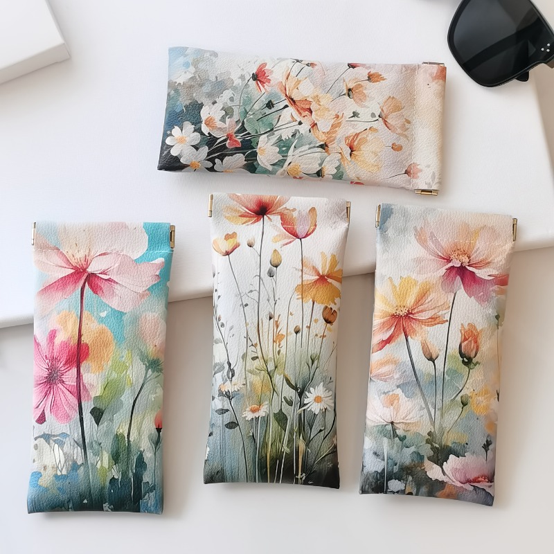 Travel Accessories Pouch For Women - 1 adet Gözlük Kılıfı, Suni Deri