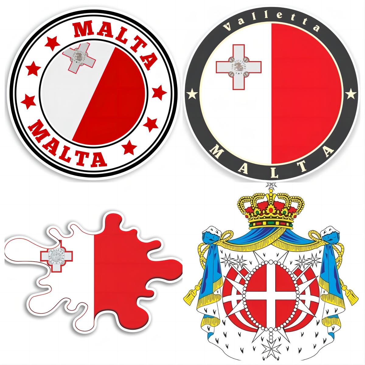 Travel Accessories Malta - Malta seyahat etiketi, araba tampon çıkartması,