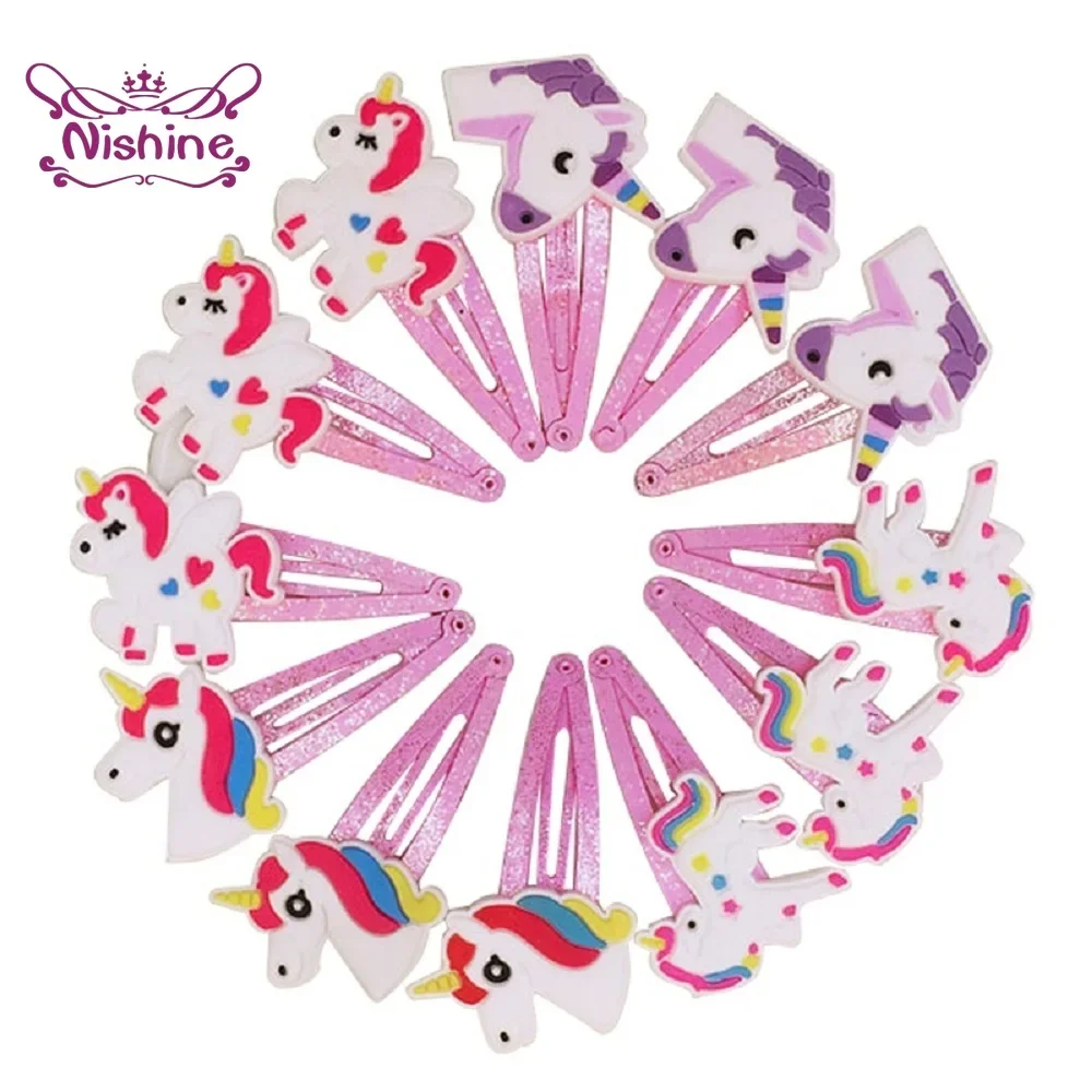 Travel Accessories For 10 Year Old Girl - Nishine 10 adet/grup Unicorn Saç Klipleri